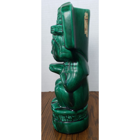 Kahlua Decanter Ceramic Bottle Green Hand Made in Mexico Vintage (Empty) - Picture 2 of 10